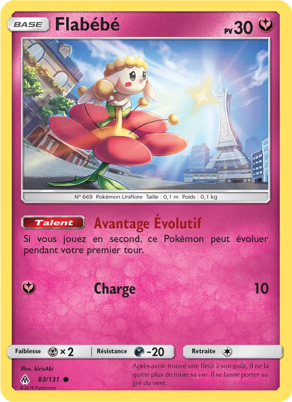 Carte Pokémon Flabébé 83/131 de l'extension Lumière Interdite