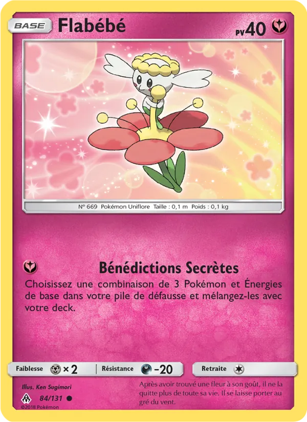 Carte Pokémon Flabébé 84/131 de l'extension Lumière Interdite