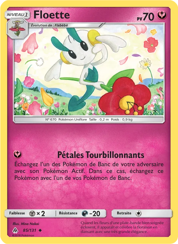 Carte Pokémon Floette 85/131 de l'extension Lumière Interdite