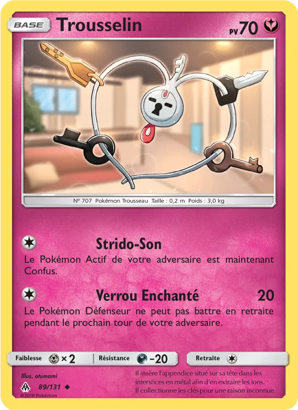 Carte Pokémon Trousselin 89/131 de l'extension Lumière Interdite