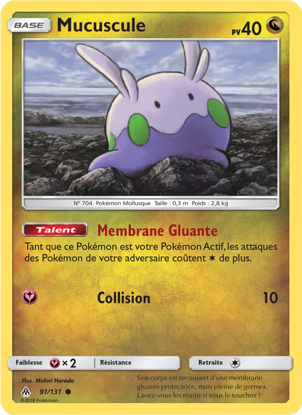 Carte Pokémon Mucuscule 91/131 de l'extension Lumière Interdite