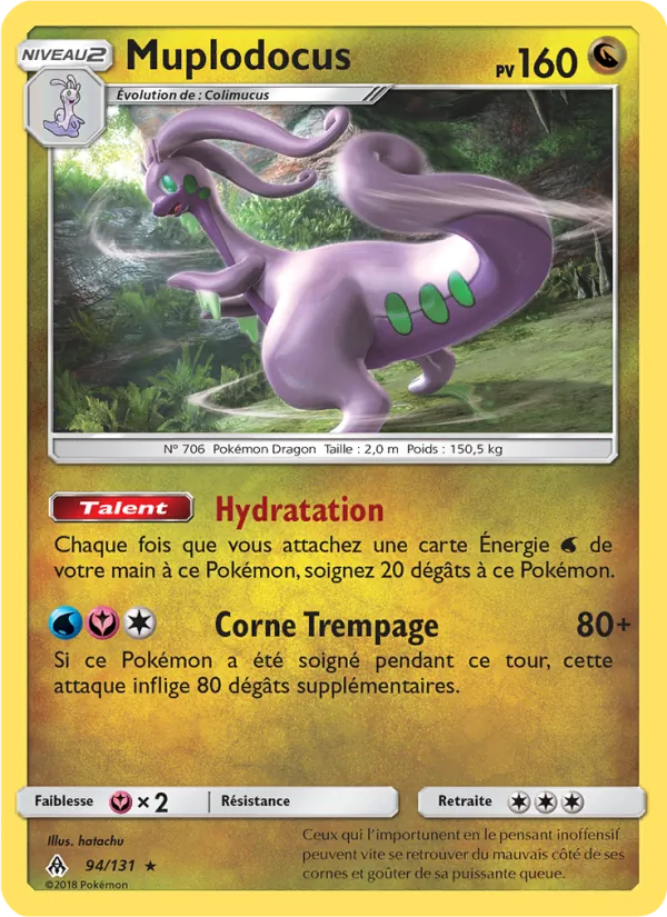 Carte Pokémon Muplodocus 94/131 de l'extension Lumière Interdite