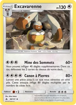 Carte Pokémon Excavarenne 98