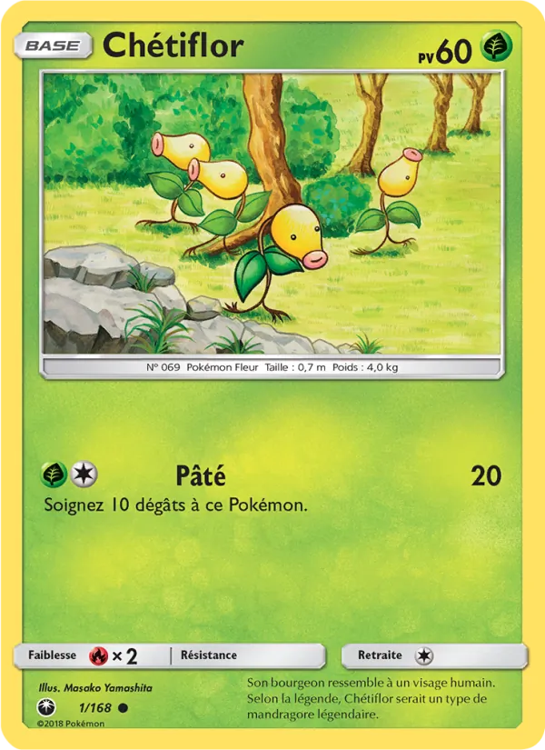 Carte Pokémon Chétiflor 1/168 de l'extension Tempête Céleste