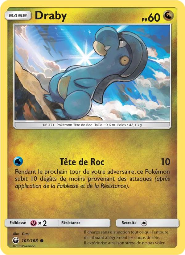 Carte Pokémon Draby 103/168 de l'extension Tempête Céleste