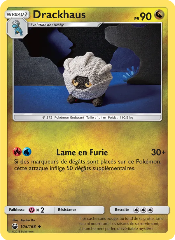 Carte Pokémon Drackhaus 105/168 de l'extension Tempête Céleste
