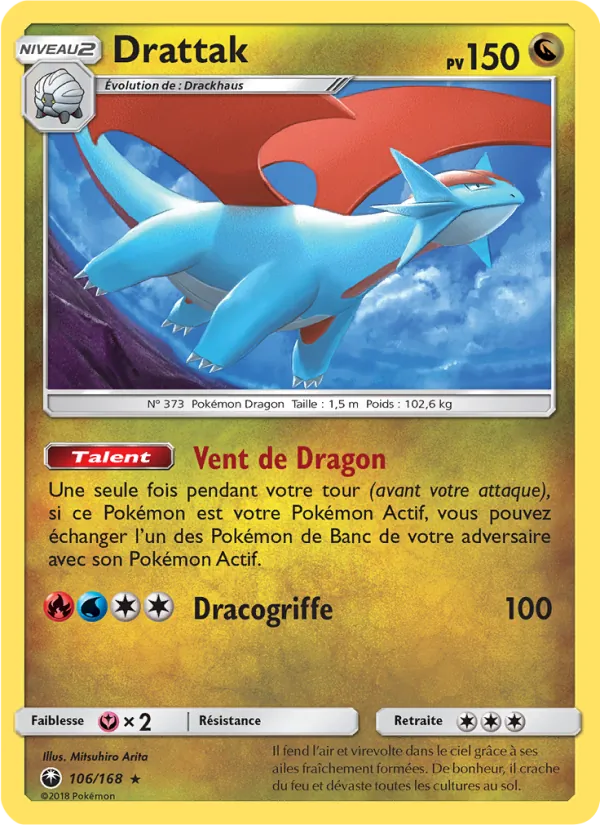 Carte Pokémon Drattak 106/168 de l'extension Tempête Céleste