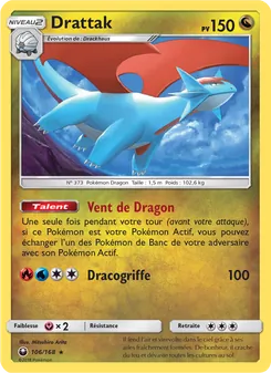 Carte Pokémon Drattak 106
