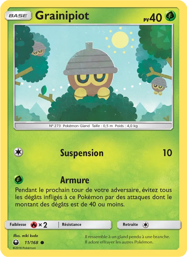 Carte Pokémon Grainipiot 11/168 de l'extension Tempête Céleste