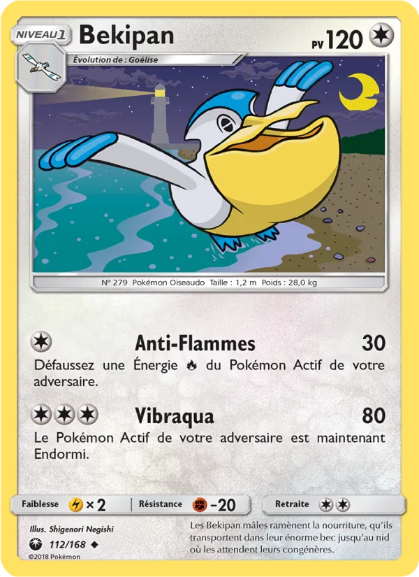 Carte Pokémon Bekipan 112/168 de l'extension Tempête Céleste