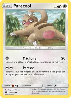 Carte Pokémon Parecool 113