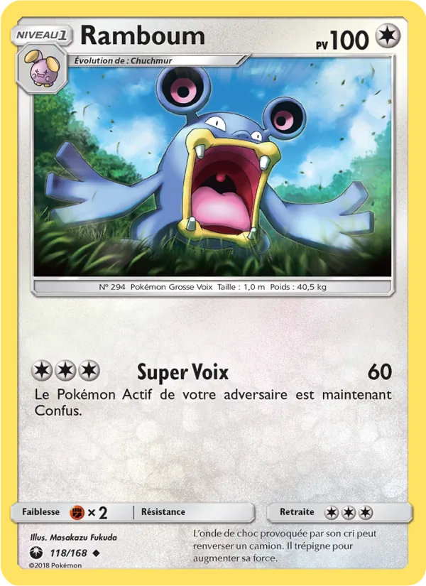 Carte Pokémon Ramboum 118/168 de l'extension Tempête Céleste