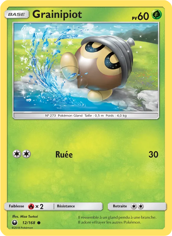 Carte Pokémon Grainipiot 12/168 de l'extension Tempête Céleste