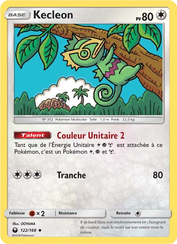 Carte Pokémon Kecleon 122/168 de l'extension Tempête Céleste