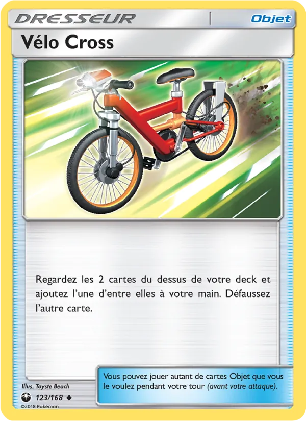 Carte Pokémon Vélo Cross 123/168 de l'extension Tempête Céleste