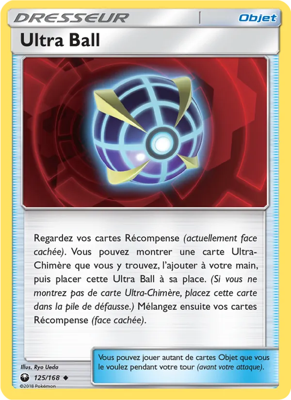 Carte Pokémon Ultra Ball 125/168 de l'extension Tempête Céleste