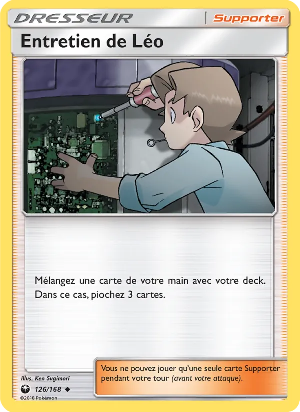 Carte Pokémon Entretien de Léo 126/168 de l'extension Tempête Céleste