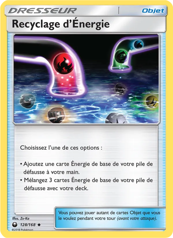 Carte Pokémon Recyclage d’Énergie 128/168 de l'extension Tempête Céleste