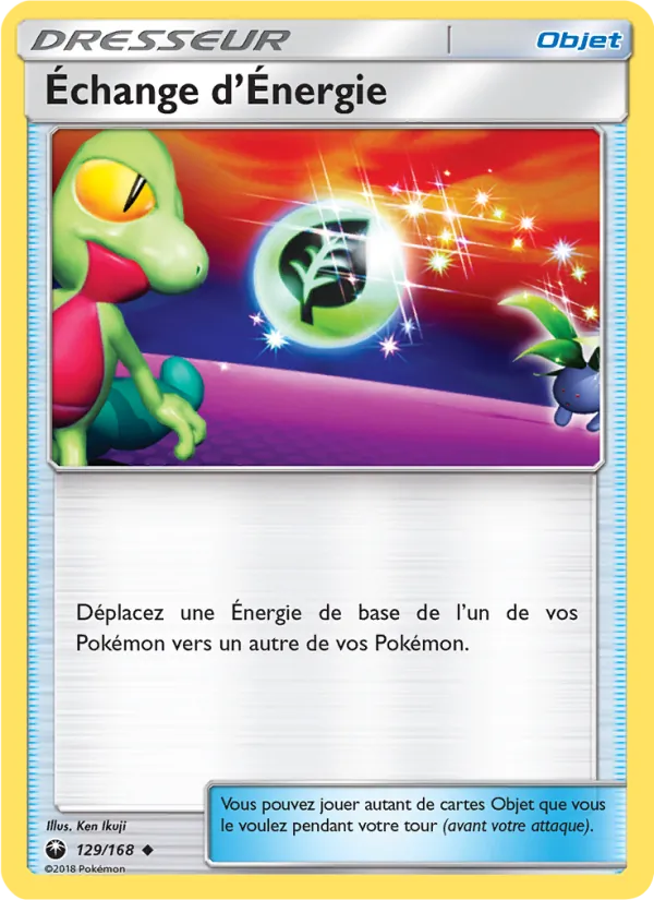 Carte Pokémon Échange d’Énergie 129/168 de l'extension Tempête Céleste