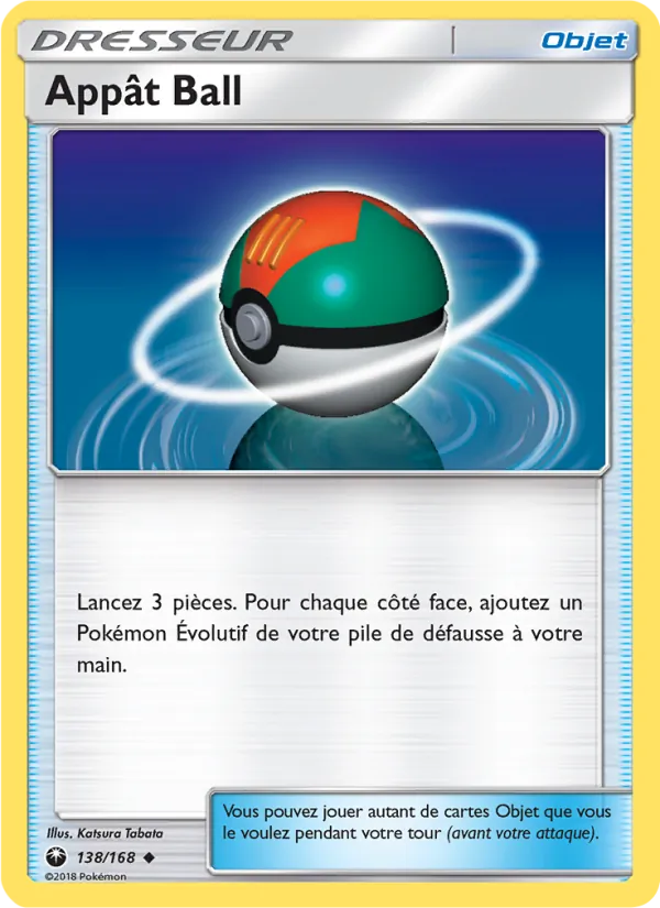 Carte Pokémon Appât Ball 138/168 de l'extension Tempête Céleste