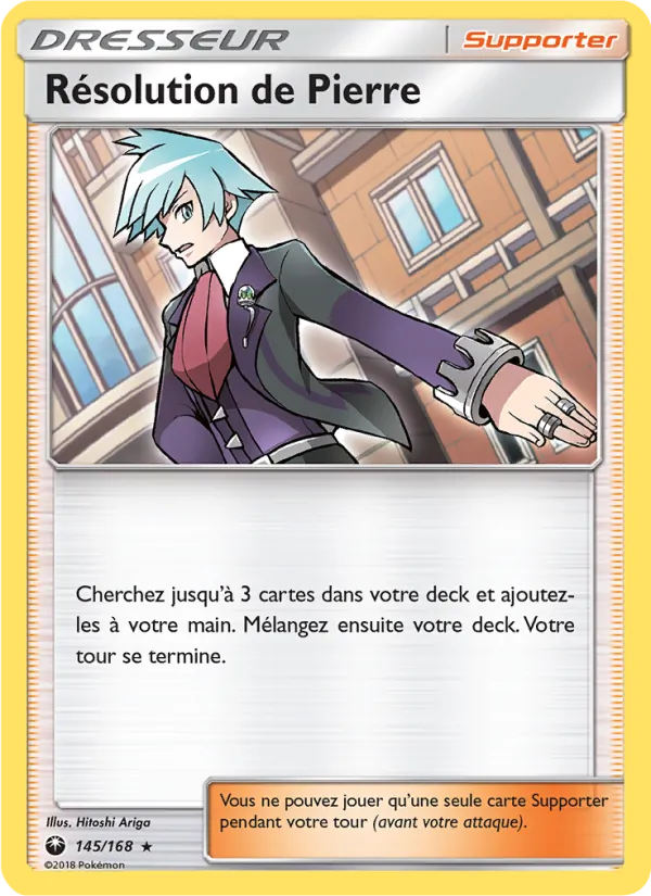 Carte Pokémon Résolution de Pierre 145/168 de l'extension Tempête Céleste