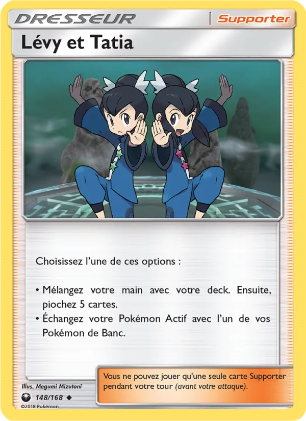 Carte Pokémon Lévy et Tatia 148/168 de l'extension Tempête Céleste