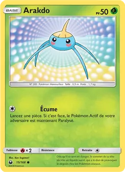 Carte Pokémon Arakdo 15