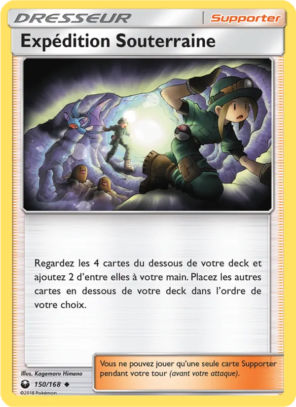 Carte Pokémon Expédition Souterraine 150/168 de l'extension Tempête Céleste
