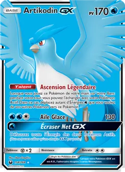 Carte Pokémon Artikodin GX 154