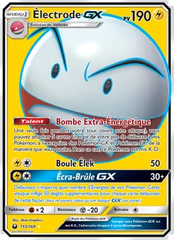Carte Pokémon Électrode GX 155