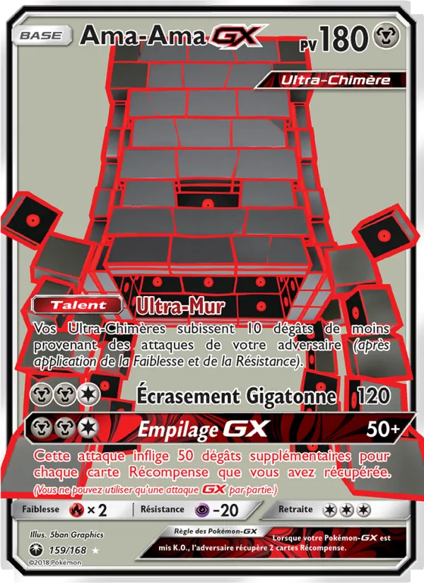 Carte Pokémon Ama-Ama GX 159/168 de l'extension Tempête Céleste