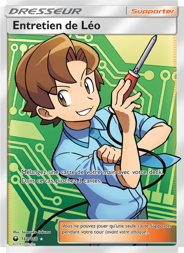 Carte Pokémon Entretien de Léo 162/168 de l'extension Tempête Céleste