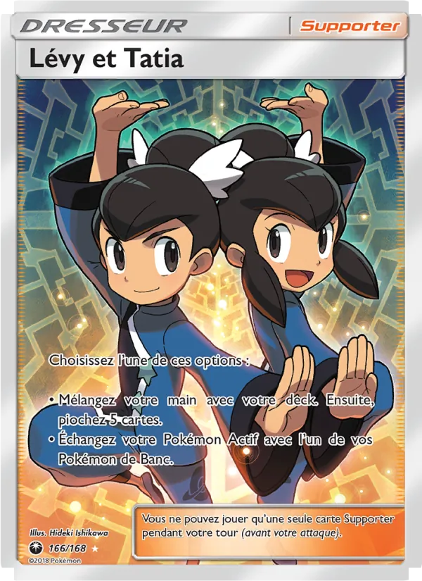 Carte Pokémon Lévy et Tatia 166/168 de l'extension Tempête Céleste