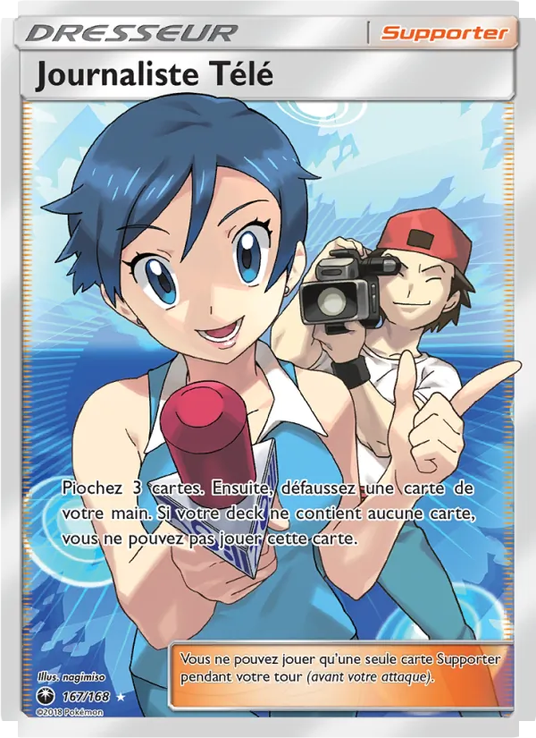 Carte Pokémon Journaliste Télé 167/168 de l'extension Tempête Céleste