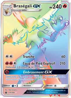 Carte Pokémon Braségali GX 170