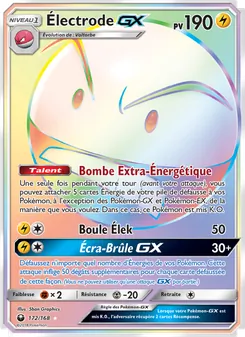 Carte Pokémon Électrode GX 172 — Tempête Céleste