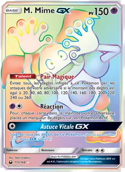 Carte Pokémon M. Mime GX 173 — Tempête Céleste