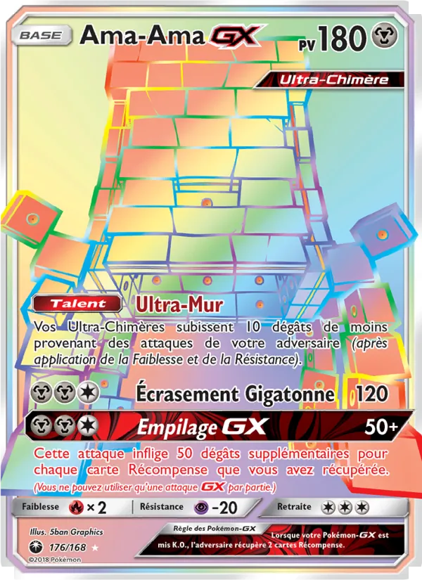 Carte Pokémon Ama-Ama GX 176/168 de l'extension Tempête Céleste