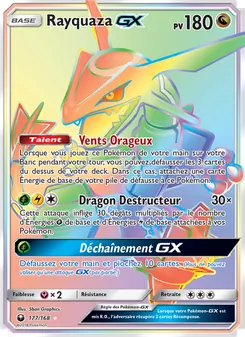 Carte Pokémon Rayquaza GX 177 — Tempête Céleste