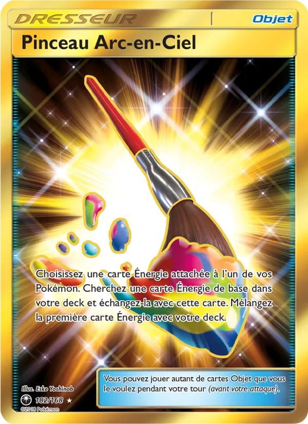 Carte Pokémon Pinceau Arc-en-Ciel 182/168 de l'extension Tempête Céleste