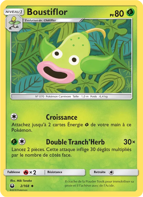 Carte Pokémon Boustiflor 2/168 de l'extension Tempête Céleste