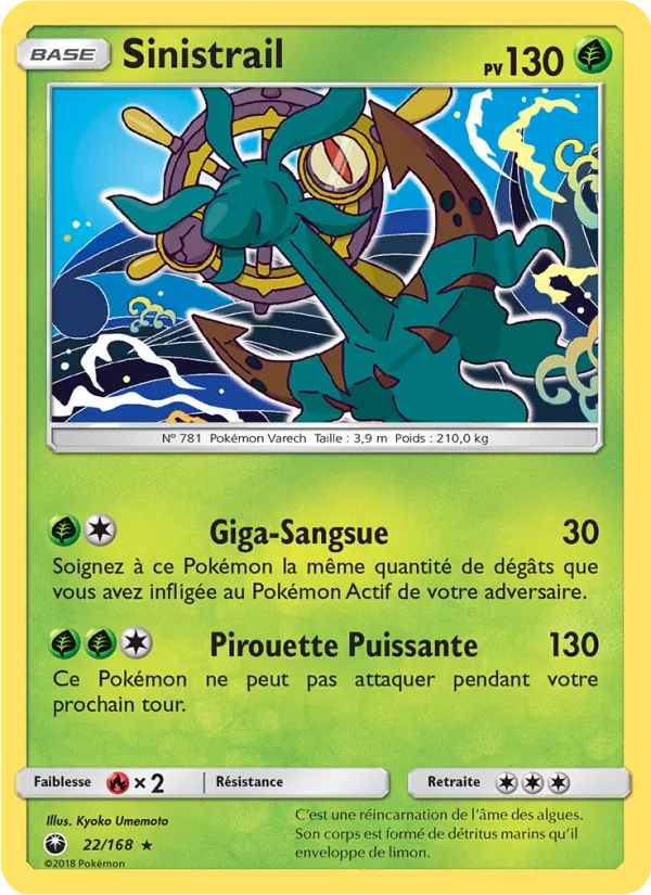 Carte Pokémon Sinistrail 22/168 de l'extension Tempête Céleste