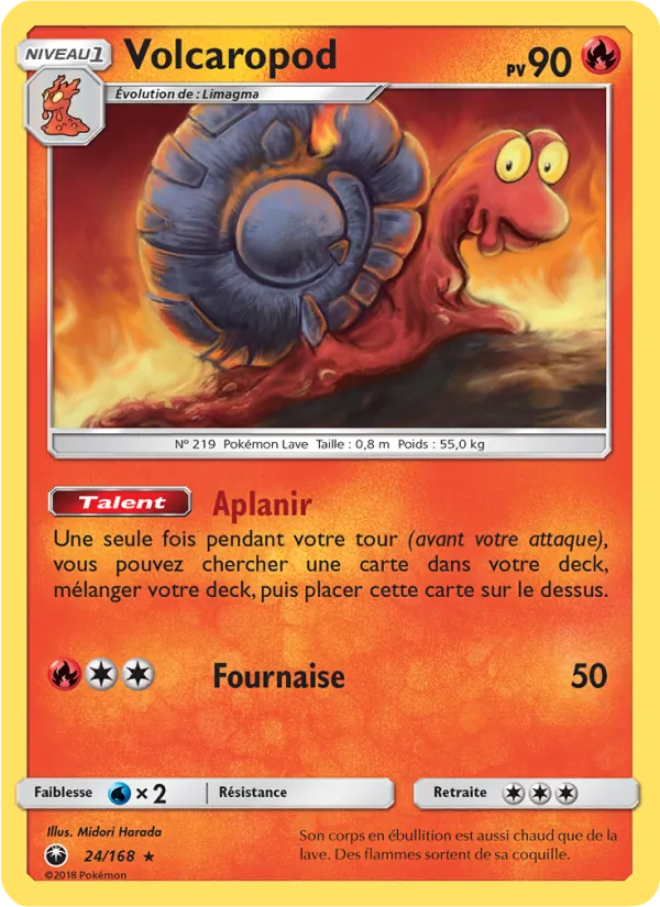 Carte Pokémon Volcaropod 24/168 de l'extension Tempête Céleste