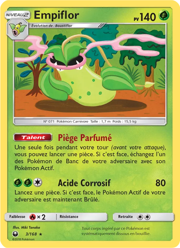 Carte Pokémon Empiflor 3/168 de l'extension Tempête Céleste