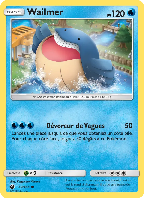 Carte Pokémon Wailmer 39/168 de l'extension Tempête Céleste