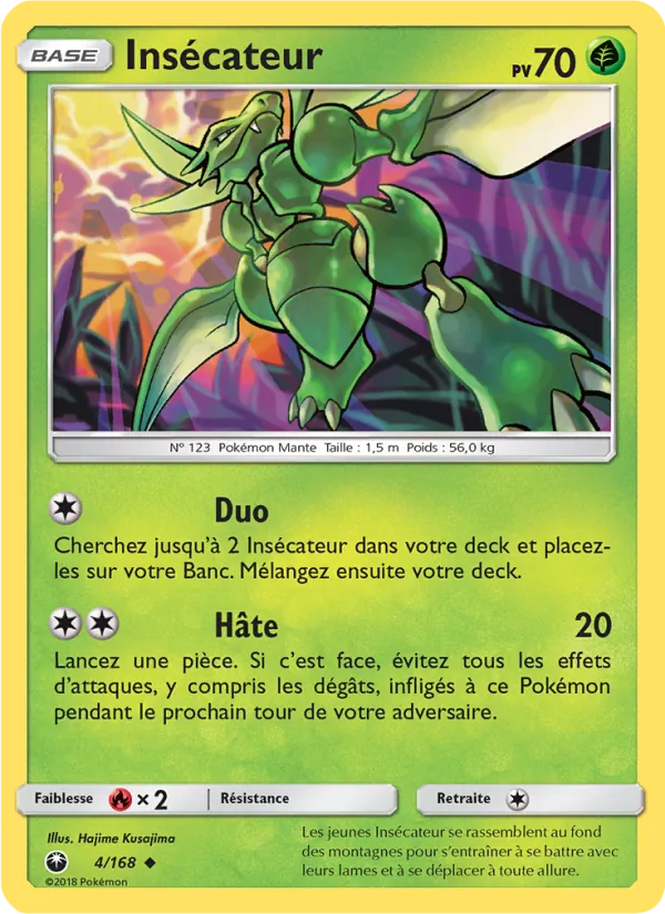 Carte Pokémon Insécateur 4/168 de l'extension Tempête Céleste