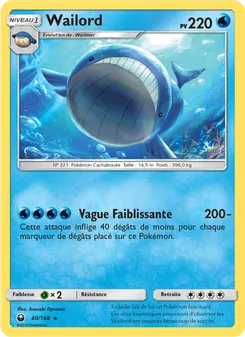 Carte Pokémon Wailord 40