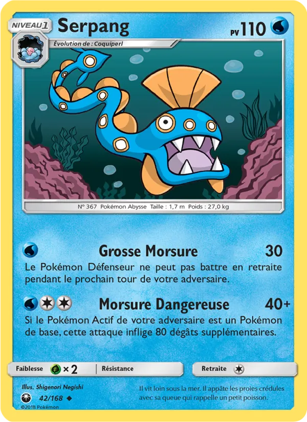 Carte Pokémon Serpang 42/168 de l'extension Tempête Céleste