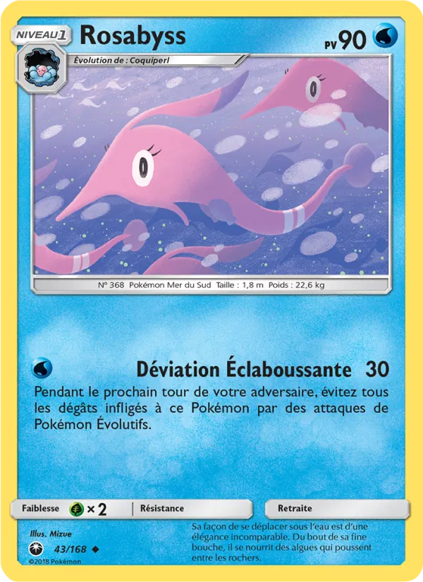 Carte Pokémon Rosabyss 43/168 de l'extension Tempête Céleste