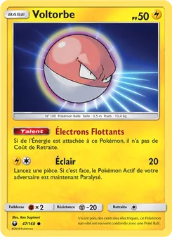 Carte Pokémon Voltorbe 47